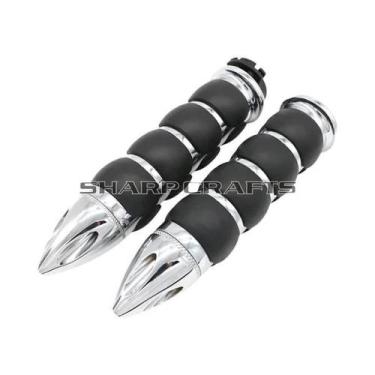 Imagem de Punhos De Borracha Flame Spike Billet Para Harley, Honda, Kawasaki, Su