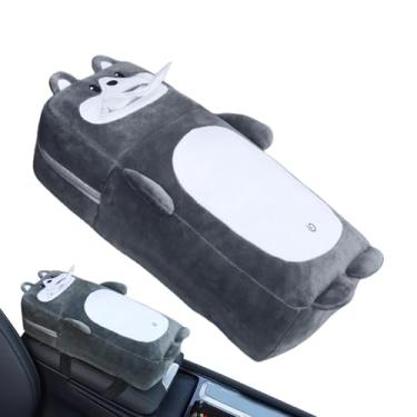 Imagem de Suporte de guardanapo para console central de carro, caixa de tecido de carro de desenho animado,Caixa de tecido de animais de pelúcia de carro de desenho animado | Suporte de tecido de carro bonito c