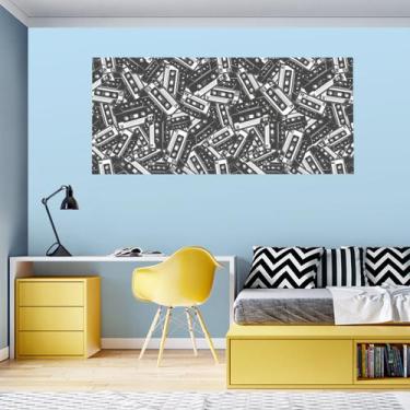 Imagem de Painel Quadro Adesivo - Fitas Cassete - Dekalque, 2,0 x 0,90