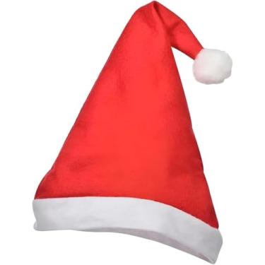 Imagem de Gorro de Papai Noel Premium – Vermelho Clássico com Pompom, Super Macio e Confortável para Festas, Fantasias e Decoração de Natal