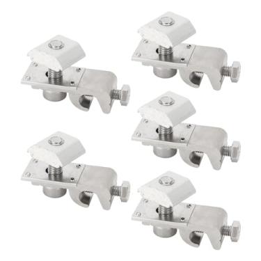 Imagem de Braçadeiras de aterramento fotovoltaico Painel solar Terminal de cabo de aterramento 5 PCS Liga de alumínio de aço inoxidável para de montagem solar Galpão de carro no telhado