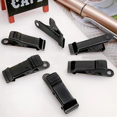 Imagem de 30 peças de clipes de metal de mandíbula reversa, clipes de fichário de cauda longa galvanizados para organização de prateleiras, organizar arquivos ou armazenar itens nas prateleiras