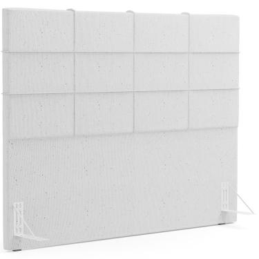 Imagem de Cabeceira Cama Box Casal King 195 Cm Roma W01 Linho Cinza - Lyam