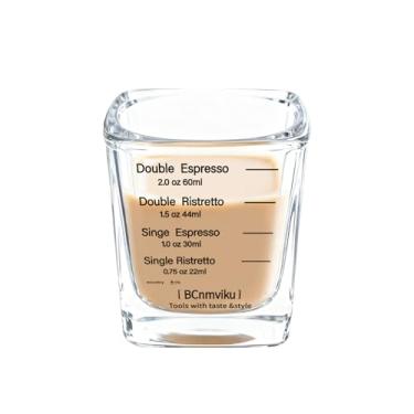 Imagem de Copos de shot copo medidor expresso shot vidro líquido vidro pesado copo de vinho 2 pacotes 26 medida incremental 1oz, 6 Tsp, 2 Tbs, 30 ml por BCnmviku, Sturdy 1Pack