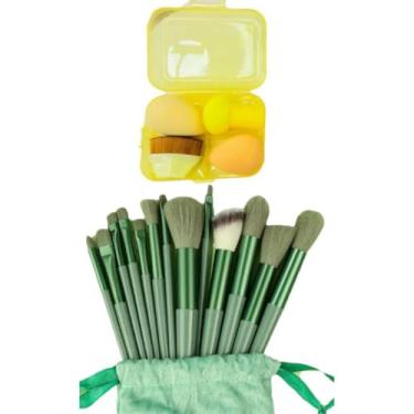 Imagem de Kit 13 Pinceis de Maquiagem + Pincel + Estojo de Esponjas (Sortido)