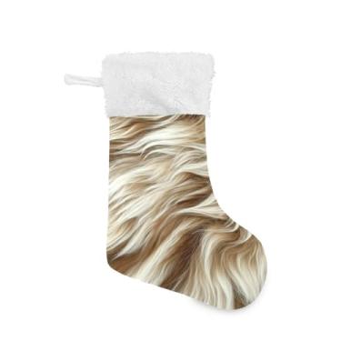 Imagem de GakkiGii Meia de Natal grande, decoração de Natal para pendurar na parede da árvore da lareira, 45 x 31 cm