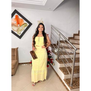 Imagem de Conjunto Borado A Laser Saia Midi Blusa Cropped Crisconf