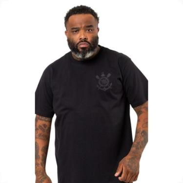 Imagem de Camiseta Corinthians Oficial Masculina - Surf Center, Preto, 56, Mascu