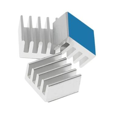Imagem de Radiador De Alumínio Para Chip Eletrônico IC Raspberry Pi Com Fita Ter