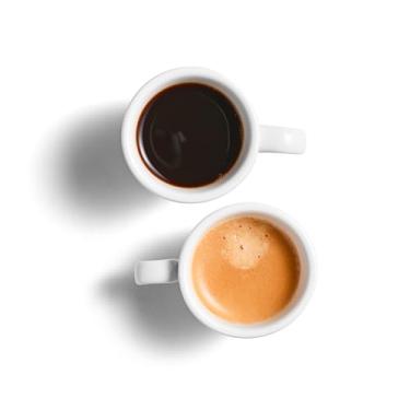 Imagem de Stylusella Conjunto de 2 xícaras de café expresso de cerâmica branca pura de 75 ml, conjunto de 2, canecas de café expresso demitasse