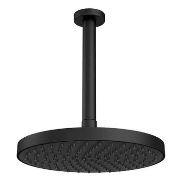 Imagem de Chuveiro Com Tubo Redondo De Teto Black Matte Flex Max Deca Preto