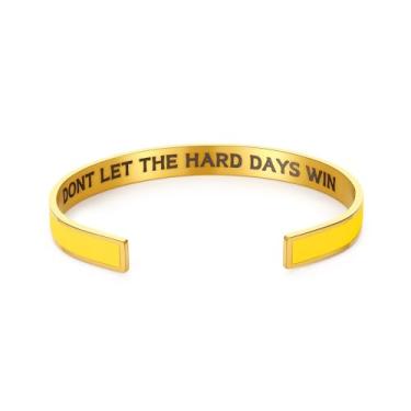 Imagem de KHKINDPRO Pulseira Dont Let The Hard Days Win para mulheres e homens, feita à mão, trançada, ajustável, de aço inoxidável para minha filha/melhor amigo, presentes inspiradores joias femininas