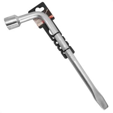 Imagem de Chave de Roda L 17 19 21 22 mm Reforçada Cromada e Galvanizada com Espátula Ferramenta Troca de Pneu Carro (22mm)