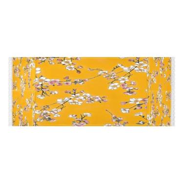 Imagem de Wassud Capas de lavadora e secadora de padrão floral laranja, protetor de lavadora com sacos de armazenamento, capa de geladeira à prova de poeira com bolsos para lavanderia doméstica, cozinha, 120 x