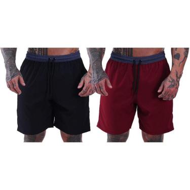 Imagem de Kit 2 Bermudas em Tactel Com Elastano MXDConceito Com Bolsos-Masculino