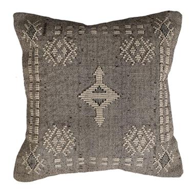 Imagem de Fronha indiana feita à mão autêntica sabra algodão neutro kilim qualidade premium designer decorativo interior e exterior quadrado sala de estar sofá-cama sofá rústico casa de fazenda boho (padrão 13)