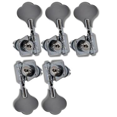 Imagem de Kit Tarraxa Baixo Jazz Bass Standart Cromado Mhb01 3 + 2