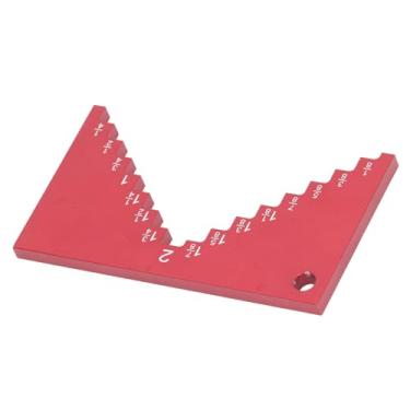 Imagem de aqxreight Medidor de Profundidade de Passo Liga de Alumínio Superfície Anodizada Vermelha Serra de Mesa e Planos de Bancada O Medidor de Profundidade do Roteador é Resistente Ao Material e Fácil de