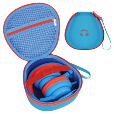 Imagem de Capa de fone de ouvido Bluetooth para viagens, bolsa para fones de ouvido infantis para iPad e computador (azul)