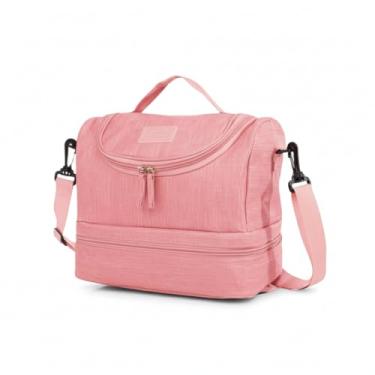 Imagem de Bolsa Térmica Lancheira Premium com 2 Compartimentos, Alça Ajustável, Impermeável, para Almoço, Marmita e Viagem, Disponível em Preto, Rosa, Azul e Cinza (Rosa)