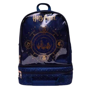 Imagem de Zonacriativa - Mochila 3 em 1 Harry Potter Warner com lancheira térmica removível | Material resistente e ideal para carregar tudo em Hogwarts