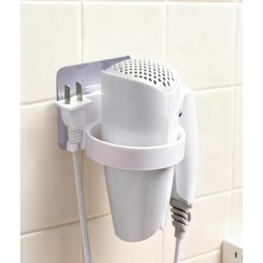 Imagem de Suporte universal para secador de cabelo, suporte de parede para secador de cabelo para banheiro