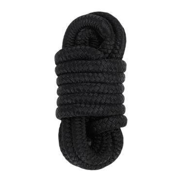 Imagem de Haofy Linha de Doca para Barco, Corda de Nylon de Tecelagem Dupla de 1/2 Polegada X 15 Pés para Amarração Com Laço de 12 pol., Linha de Doca de Grau Marinho de Alta Resistência para (BLACK)