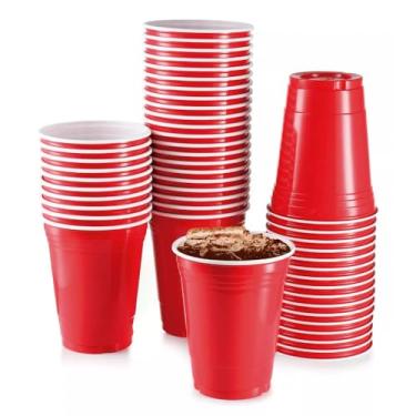 Imagem de 100 COPOS AMERICANO RED CUP BEER PONG VERMELHO (Estilo Americano)