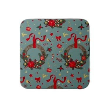 Imagem de Ladrilho Decorativo de Cerâmica com Estampa de Guirlanda de Natal