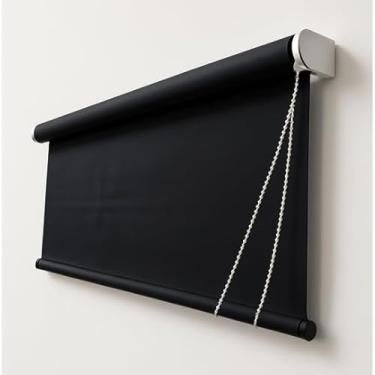 Imagem de Persiana Rolo Blackout 100% Bloqueio de Luz - Para Janela Quarto Sala Cozinha Escritório Varanda, Anti-Ruído e Termorreguladora Residencial/Comercial (PRETO,1,50L X 1,50A)