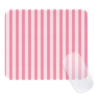 Imagem de Ksriylm Tapete de mouse quadrado bonito listrado com borda costurada, tapete de mouse pequeno de tecido impermeável premium, base de borracha antiderrapante, simples, engraçado, mousepad, acessórios