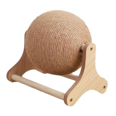 Imagem de Generic Bola arranhadora interativa para gatos, compacta e divertida, feita de corda de sisal, ideal para exercícios e diversão de gatos de pequeno porte em