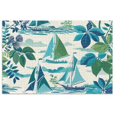 Imagem de Quebra-cabeça de pintura náutica à vela 500 peças adultos engraçados presentes masculinos arte única pintura de brinquedo