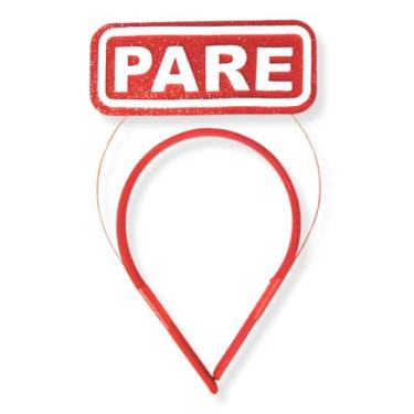 Imagem de 01 Tiara Pare Fantasia Bloquinho Festa Carnaval Acessório