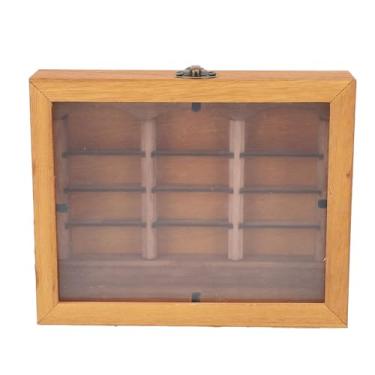 Imagem de Aramox Gabinete de Exibição de Mini Caixa de Livro de Ansiedade, Estante de Madeira Exclusivamente Trabalhada, Reduz o Estresse e Aumenta o Apelo Estético Com Estante Ornamental (única)