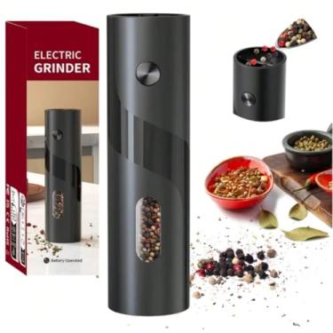 Imagem de Moedor Elétrico de Sal e Pimenta Profissional Moedor de Pimenta do Reino e Sal Grosso Tempero Automático, 70 ml a Pilha Premium