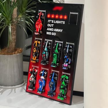 Imagem de iLuane Quadro de parede para Lego Speed Champions Collector's Pack 66802, moldura de exibição para 10 carros, ideal para colecionadores adultos, suporte de parede para casa e escritório, estilo B