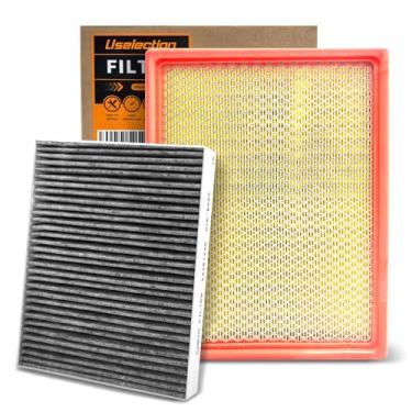 Imagem de Filtro de ar de motor de cabine com kit de carvão ativado para Chevy Silverado 1500 GMC Sierra 1500 (2014-2018), Suburban Tahoe Yukon (2015-2020), Sierra 2500 3500 HD (2015-2019) (não para diesel