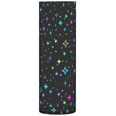 Imagem de Bright Stars Vaso cilíndrico para mesa, vasos e plantadores de plástico personalizados, decoração moderna floral exclusiva, 30 cm x 9,9 cm