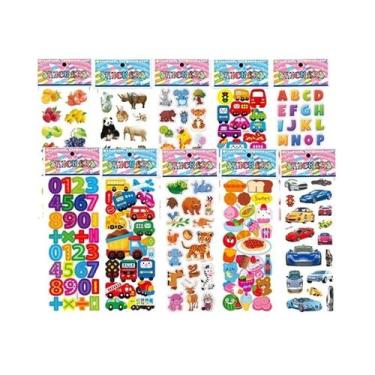 Imagem de Adesivos 3D De Dinossauro Para Crianças 10-100PCS Decoração De Parede 