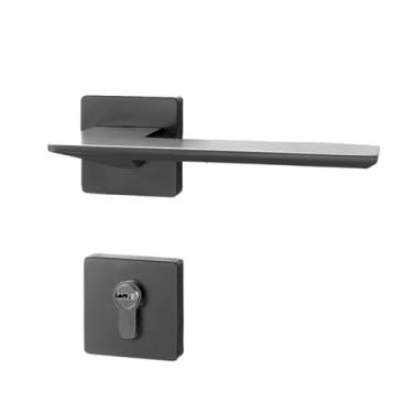 Imagem de VTGVVVTR Fechadura de porta interna de níquel escovado preto fechadura magnética silenciosa maçaneta de porta de madeira fechadura doméstica de liga de zinco (tipo K 72 silencioso)