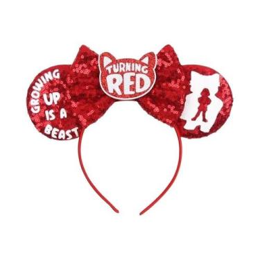 Imagem de Tiara De Glitter Minnie Mouse Para Meninas Com Laço De Lantejoulas Ace