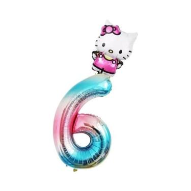 Imagem de Conjunto De Balões De Folha Hello Kitty 2 Peças Decorações Para Festa 