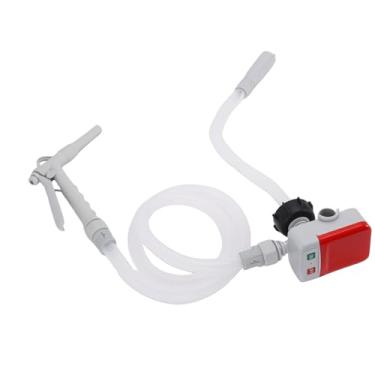 Imagem de Fafeicy Bomba de Transferência de Combustível, Bomba de Gás Operada por Bateria de 3,2 GPM Com Bico Manual e 3 Adaptadores, Mangueira de 51 Polegadas para Carros, Tratores, RVs,