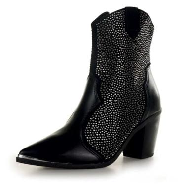 Imagem de Bota Feminina Vizzano Cano Médio REF: 3070111 NOBUCK-NAPA