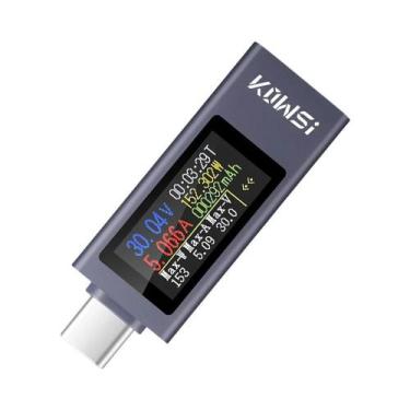 Imagem de Testador De Voltagem Tipo-C DC4-30V Com Tela Colorida, Medidor De Potê