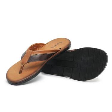 Imagem de Chinelo Masculino Feito a Mão de Couro Nature ou Floter Lecas - Jvclay