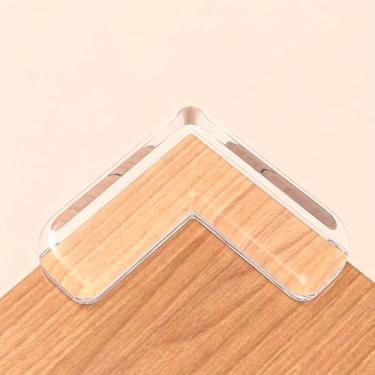 Imagem de Pacote com 12 protetores de canto de silicone transparente para segurança de mesa de móveis de bebê e criança
