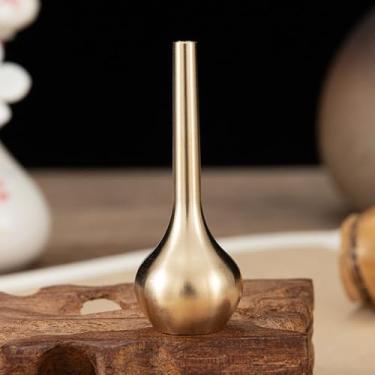 Imagem de 1 mini vaso de cobre puro de 60 mm/2,3 polegadas, recipiente pequeno para ornamentos de flores, vaso antigo para decoração de casa (B)