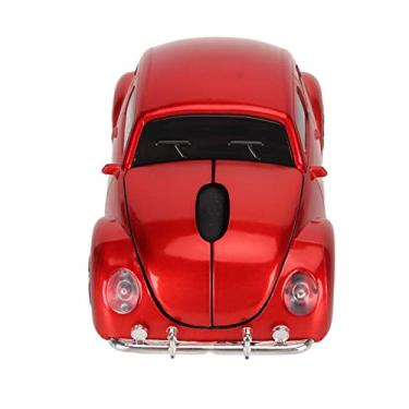 Imagem de Generic Mouse Sem Fio de 2,4 GHz Estilo Carro Esportivo Mouse Vermelho LED Farol de Mesa para 10 2 Bateria AAA (Vermelho)